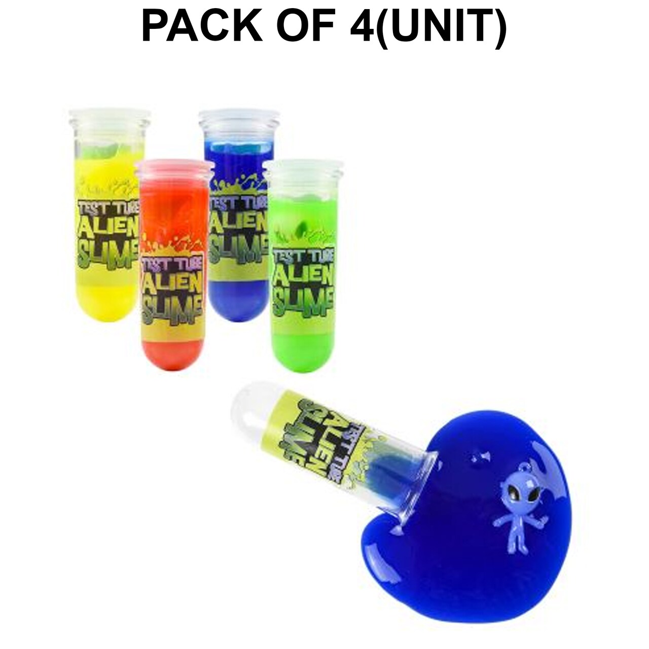 Alien Tube Slime Novelty Toy Colorful Stretchy Fun 3 3/4 Inch